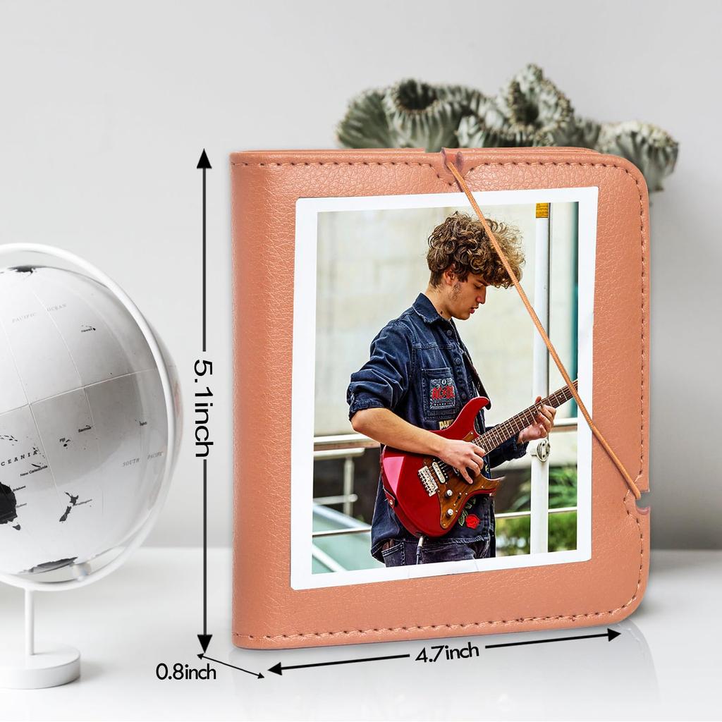 Rieibi FUJIFILM Instax Cute Instax Compatible with Polaroid Instax Instax Album Inch Holds 28 Can Also Store Business Cards and Cash PU Album for