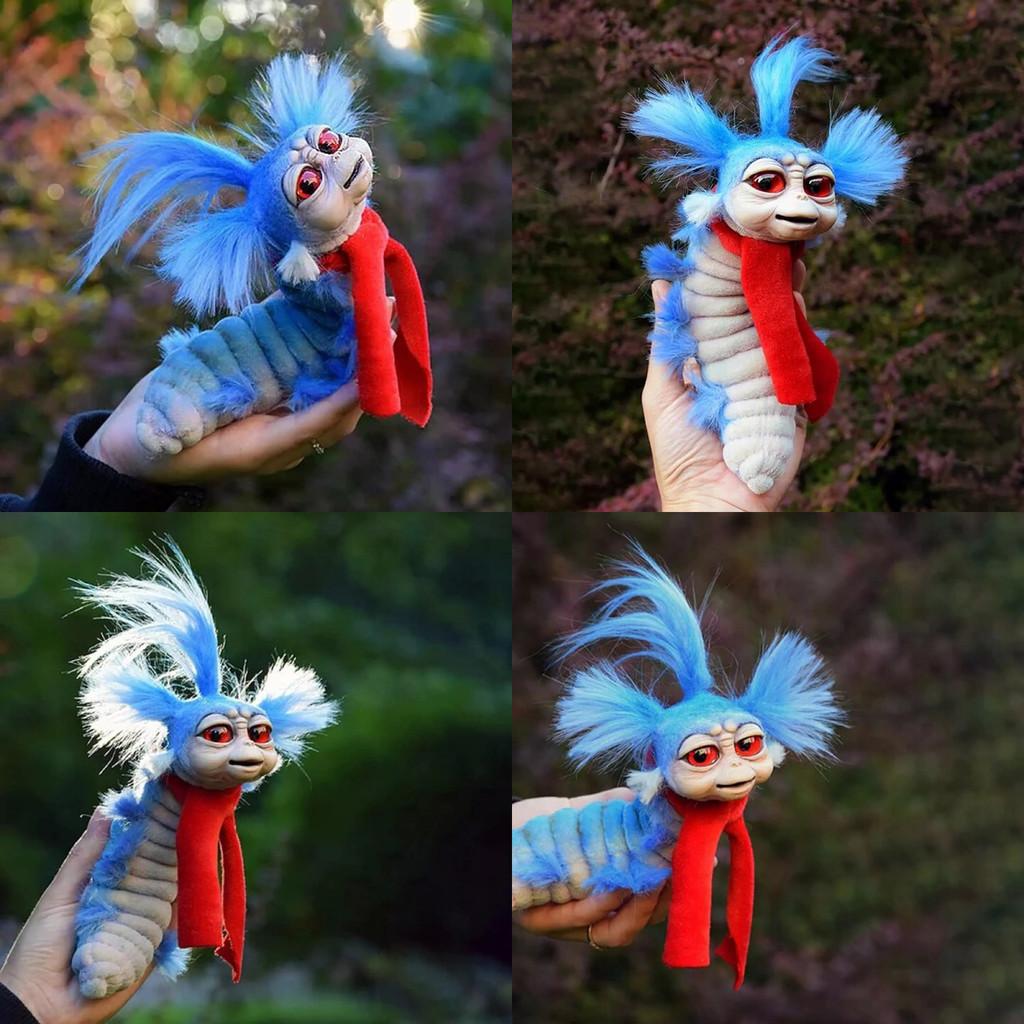 Очаровательная плюшевая игрушка-червячок высотой 19 см, вдохновленная лабиринтом, для домашнего декора, мягкое животное, набитое хлопком