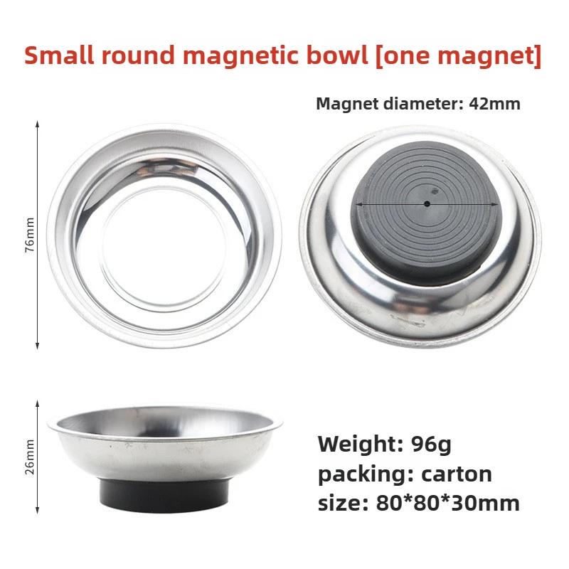 Round /square Magnetic Bowl, Wear-resistant with Magnetic Food-grade Steel Parts Tray for Easy Access and Prevention of Parts Loss