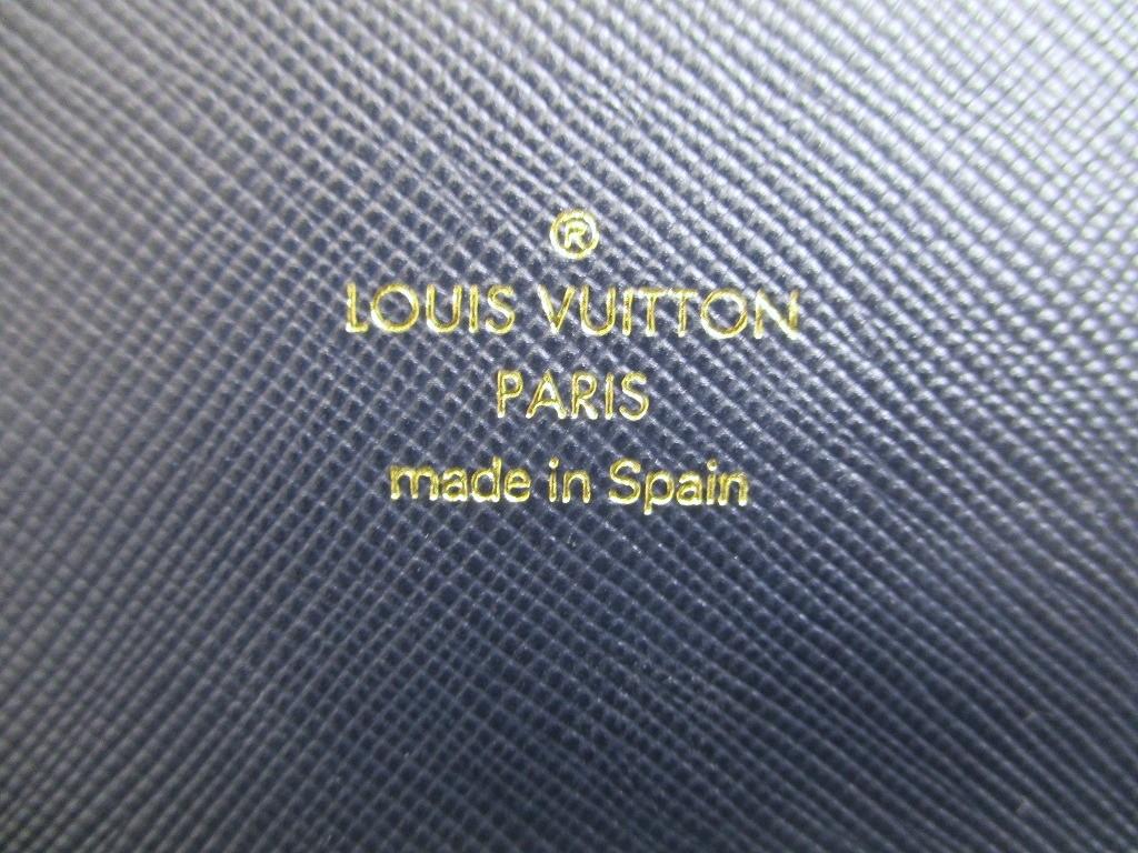 Оригинальный складной кошелек LOUIS VUITTON Monogram Mini из темно-синего канваса Международный #b081 Отремонтирован продавцом