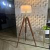 Tripod Floor Lamp Adjustable Height Tall Standing Lamp for Living Room, Dining Room, Christmas Décor Industrial Lighting Fixture for Corners