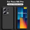 Чехол Poco M6 Pro 4G квадратный жидкий силиконовый чехол для телефона Xiaomi Poco M6 M 6 Pro Poco M6Pro PocoM6 Pro 4G мягкий чехол
