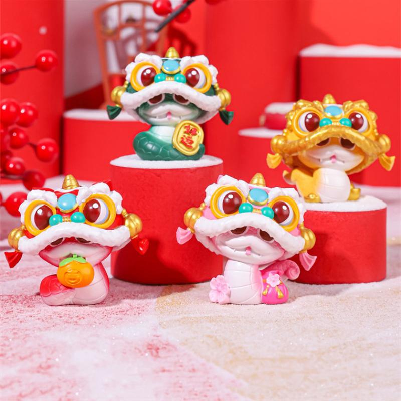 The Year Of Snake Figurines Cute Miniature Snake Statue Lucky Snakes Ornament Creative 2025 New Year Gifts For Children
