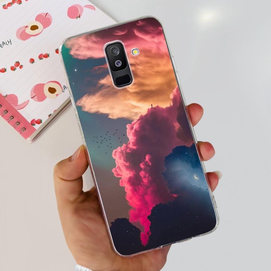 For Samsung A6 Plus 2018 Case SM-A605F New Fashion Butterfly Marble Soft Silicone Funda For Samsung Galaxy A6 A6+ SM-A600F Cover