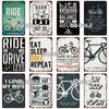 [SQ-DGLZ] Винтаж Ретро Ride Bike Life Оловянная вывеска Металлическая вывеска Магазинная тарелка Домашний бар Наклейка на стену Украшение Табличка Плакат Декор Подарок