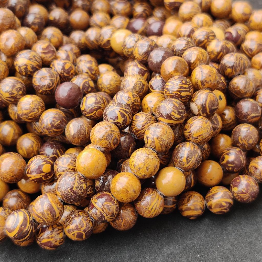 Бусины яшмы высшего качества из натуральной кожи слона Мариам, бусины из драгоценных камней, свободные бусины длиной 14–15 дюймов, бусины размером 6 мм, 8 мм, 10 мм.