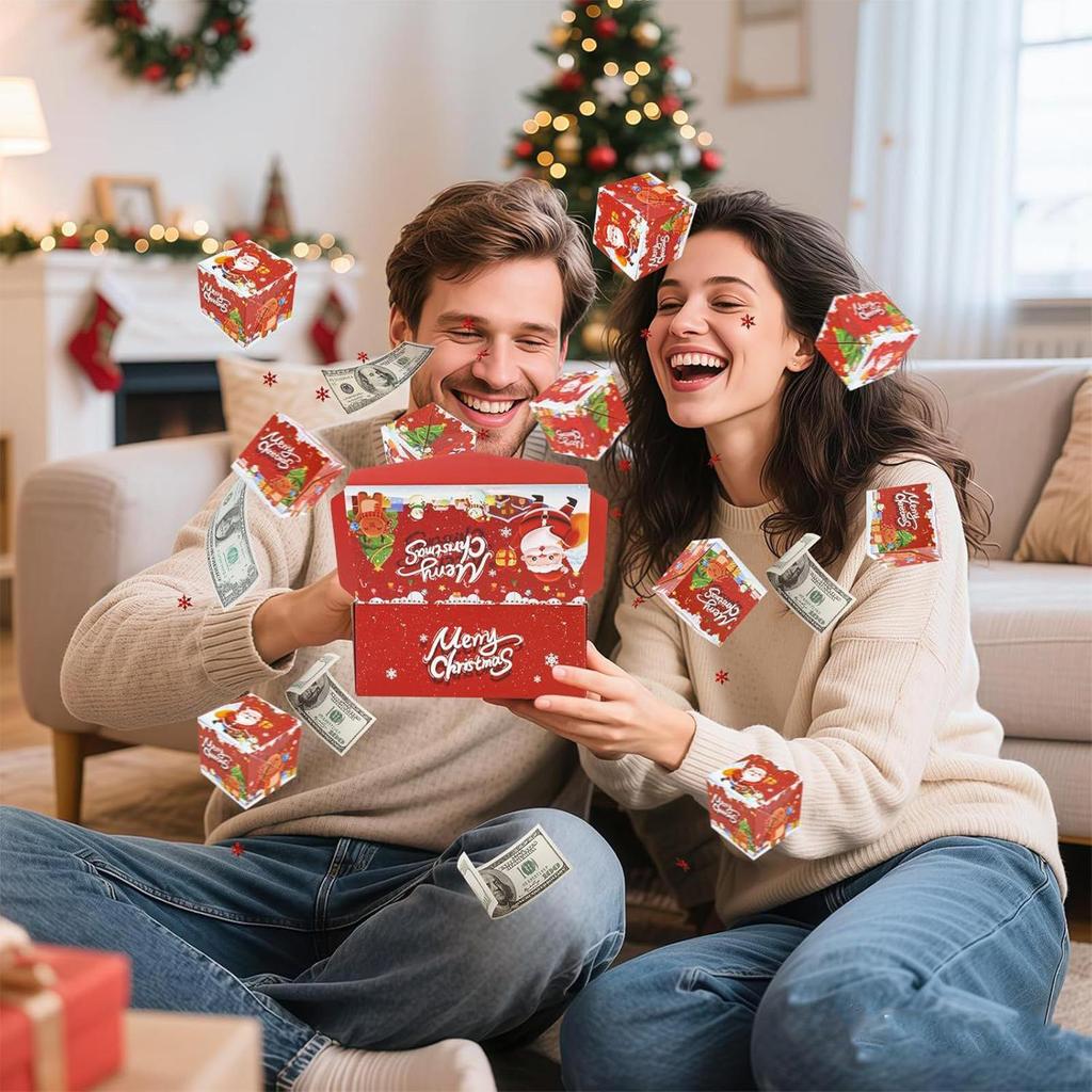 Folding Bouncing Envelope Box Christmas cash Money pop-out surprise gift boxes DIY unique Red Envelope Gift Boxes