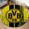 Borussia Custom Name Round Area Rug,Carpet Rug for Living Room Bedroom Sofa Playroom Decor,Non-slip Floor Mat