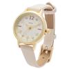 Watch Analog Leather Strap Dial Stone Flower Sennin White [Fieldwork] Women's JN031-1