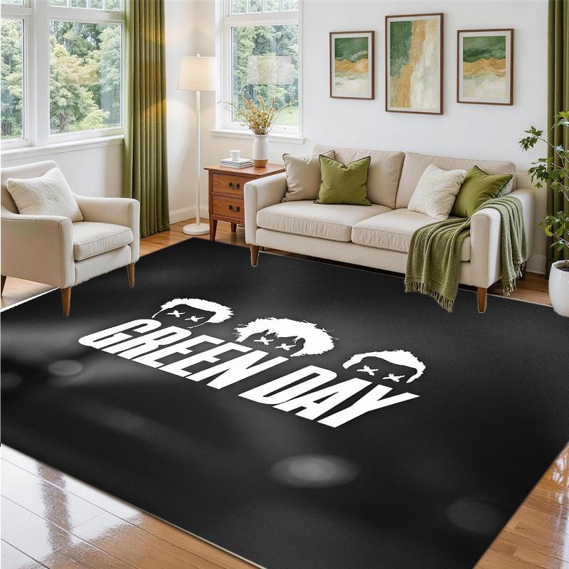 Green Day Design Crystal Velvet Rug Soft Decorative Mat for Bedroom Entrance