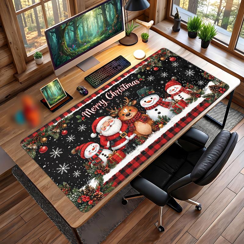 Christmas Printed Mouse Pad Non Slip Desk Mat For Office Gaming Home Use Holiday Gift