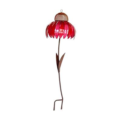Кормушка для птиц Coneflower, железная кормушка для птиц, стоящая на заднем дворе, кормушка для птиц, садовое искусство, металл