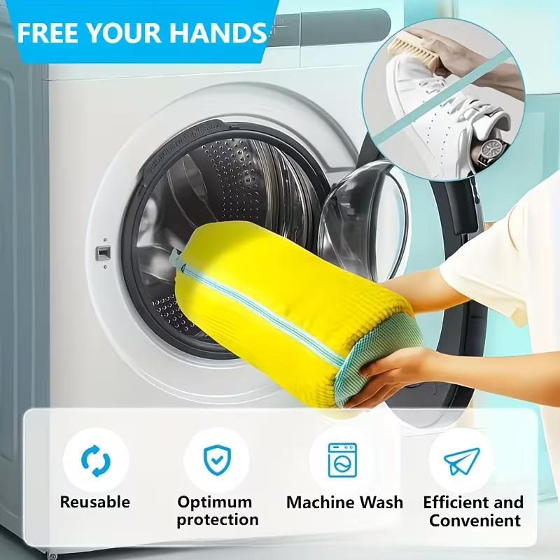 Shoe Washing Machine Bag Laundry Sneaker Wash Bag with Zipper, Protective Mesh Bag for Washing Shoes and Sneakers