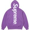 Supreme Satin Applique Hooded Sweatshirt Violet
