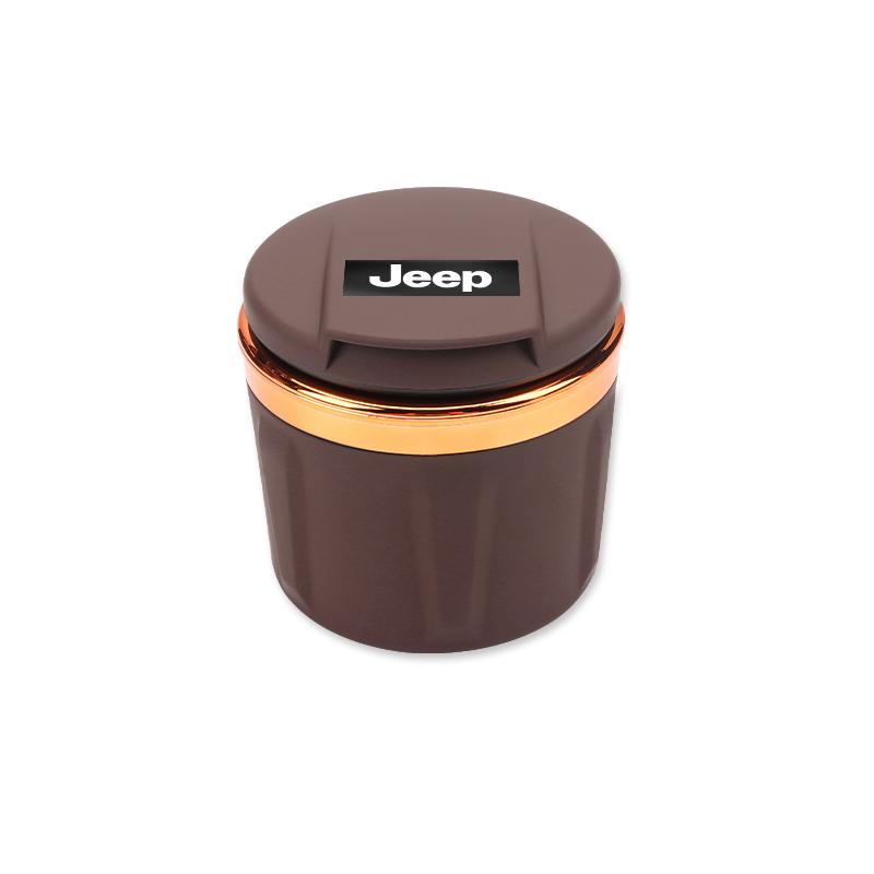 Car Ceramic Ashtray LED Light Ash Tray Cup Auto Accessories For Jeep Grand Cherokee Wrangler JK Gladiator Compass Renegade Recon NXJPT1