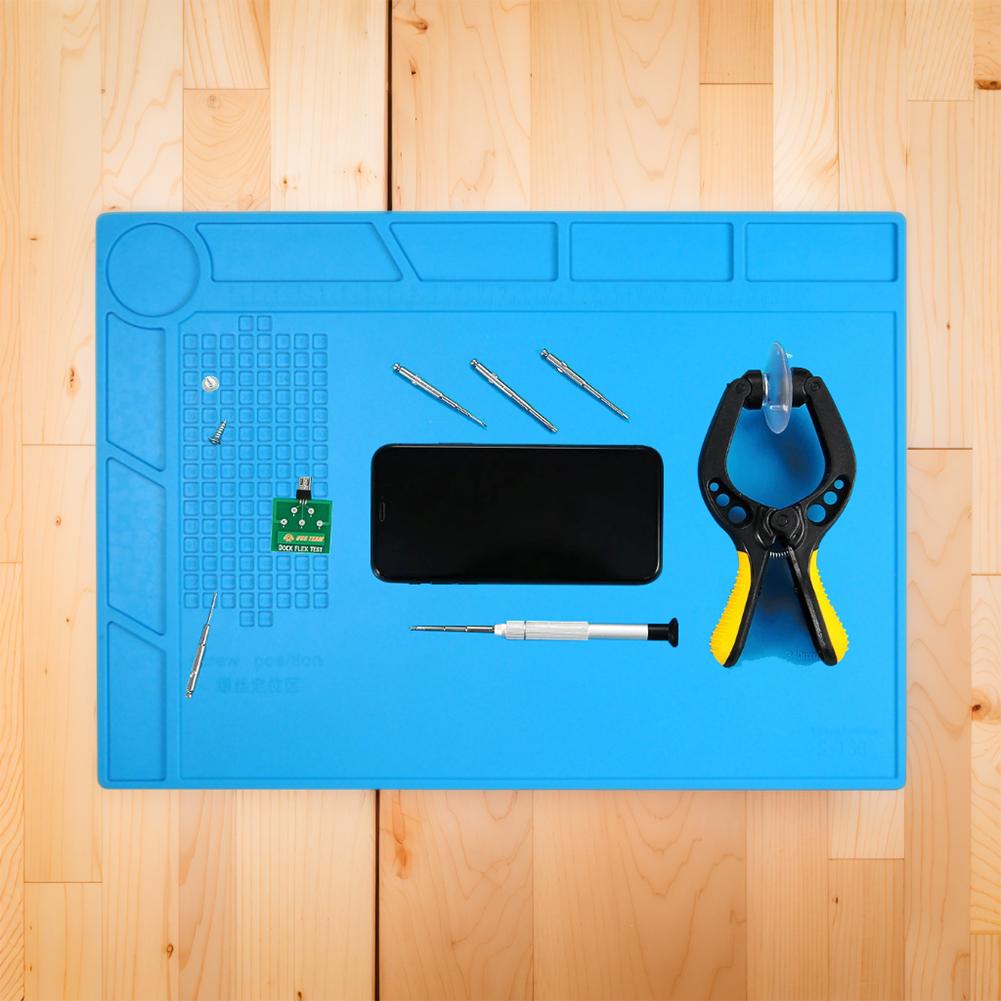 Silicon Soldering Station Mat Anti-static Heat-Resistant Work Pad Desk Platform Magnetic Soldering Mat BGA Soldering Station