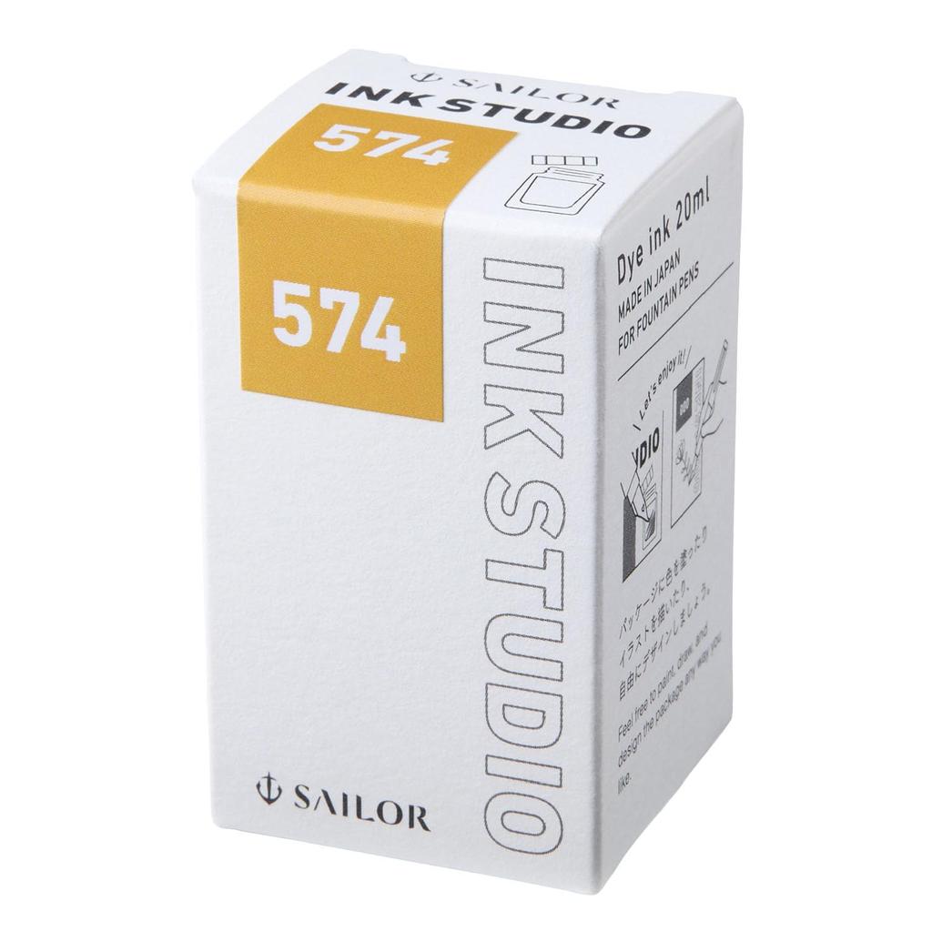 Sailor Fountain Pen Bottled Ink, Ink Studio Dye-Based Orange, 20ml, 574, 13-1300-574