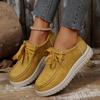 Модные женские кроссовки Весна Осень Повседневные лоферы Обувь Женская модная платформа Кроссовки Женские Нескользящие На шнуровке С круглым носком Обувь Женская