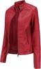 Handmade Biker Motorcycle Women's Jacket Red Stylish Genuine Lambskin Leather Soft