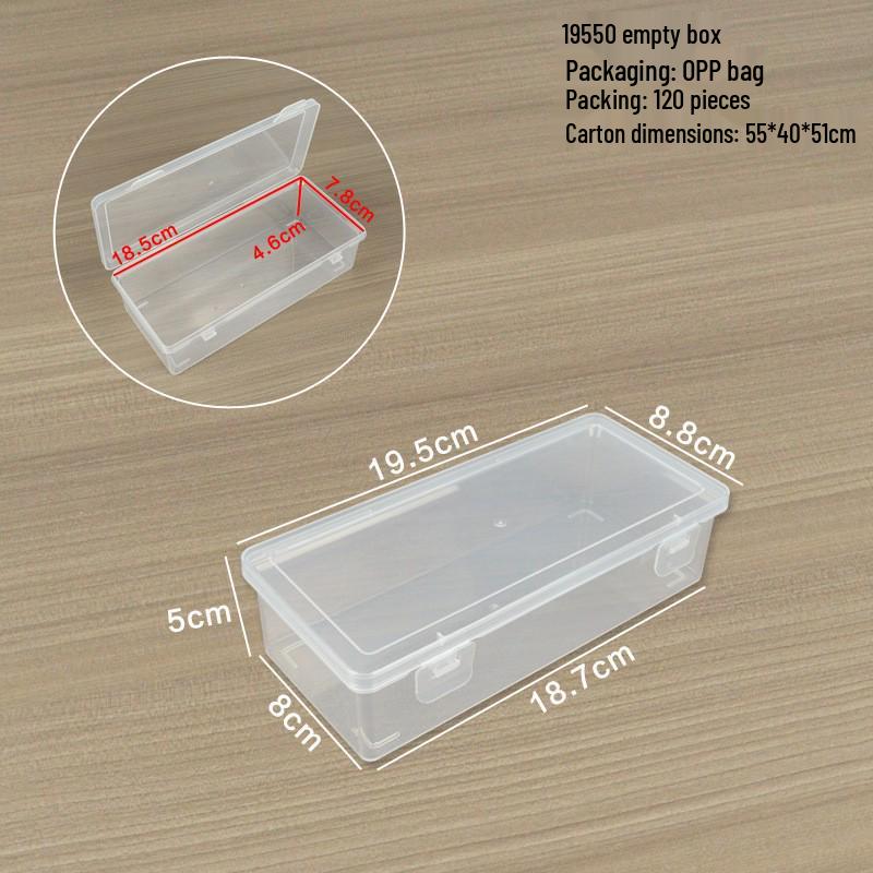 Transparent Rectangular Storage Box - Jewelry, Fishing Gear, Hooks, and Stationery Organizer