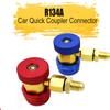 R134A Freon H/L Brass Adapters Auto Car Quick Coupler Connector Air Conditioning Refrigerant Adjustable Manifold Gauge