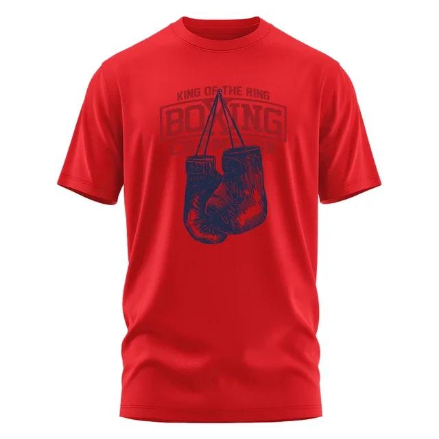 Футболка с принтом бокса King of The Ring для мужчин и женщин, винтажная одежда для спортзала, топы, футболки