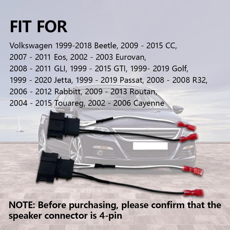4 шт. Адаптер жгута проводов динамика двери Замена для VW Beetle Golf Passat