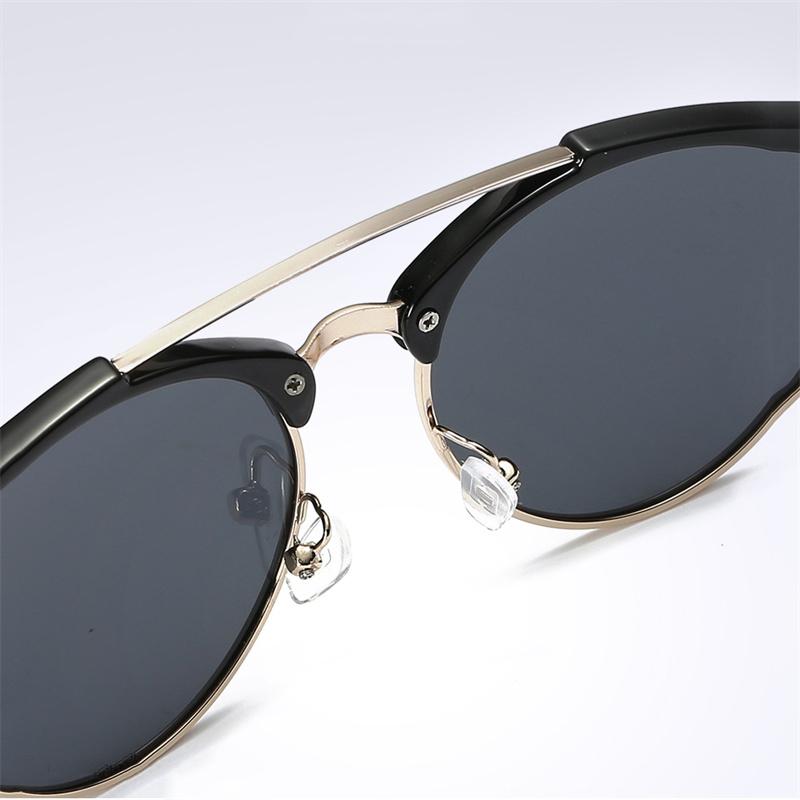 Classic Design Round Frame Men Women Black Polarized Sunglasses Outdoor Anti Glare UV400 Protection Sun Glasses