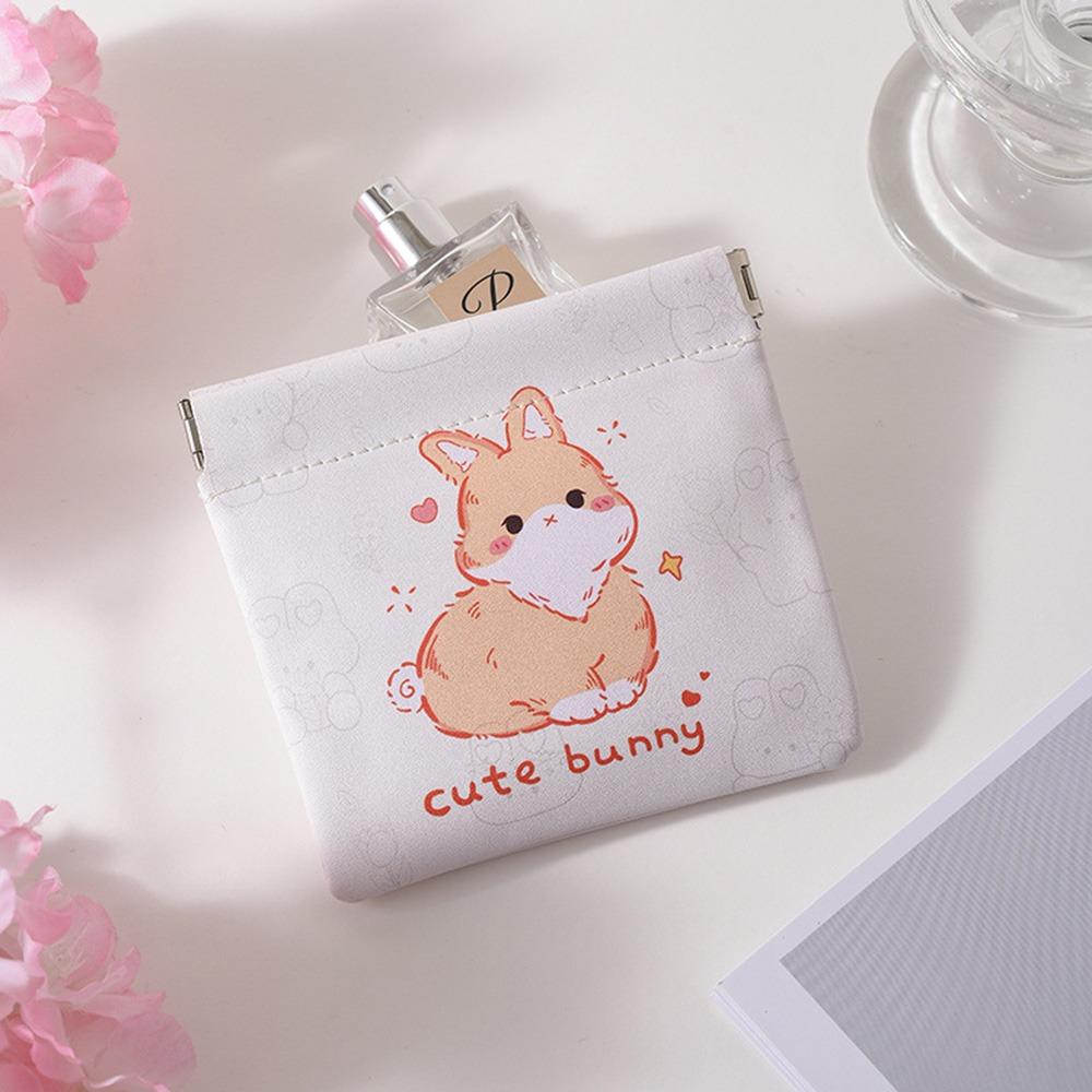 PU Lipstick Makeup Bag Cartoon Data Cable Storage Bag Multifunctional Mini Coin Purse Travel