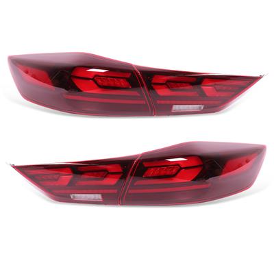 Полный светодиодный динамический блок задних фонарей с красным стеклом, подходит для Hyundai Elantra AD 2016 2018