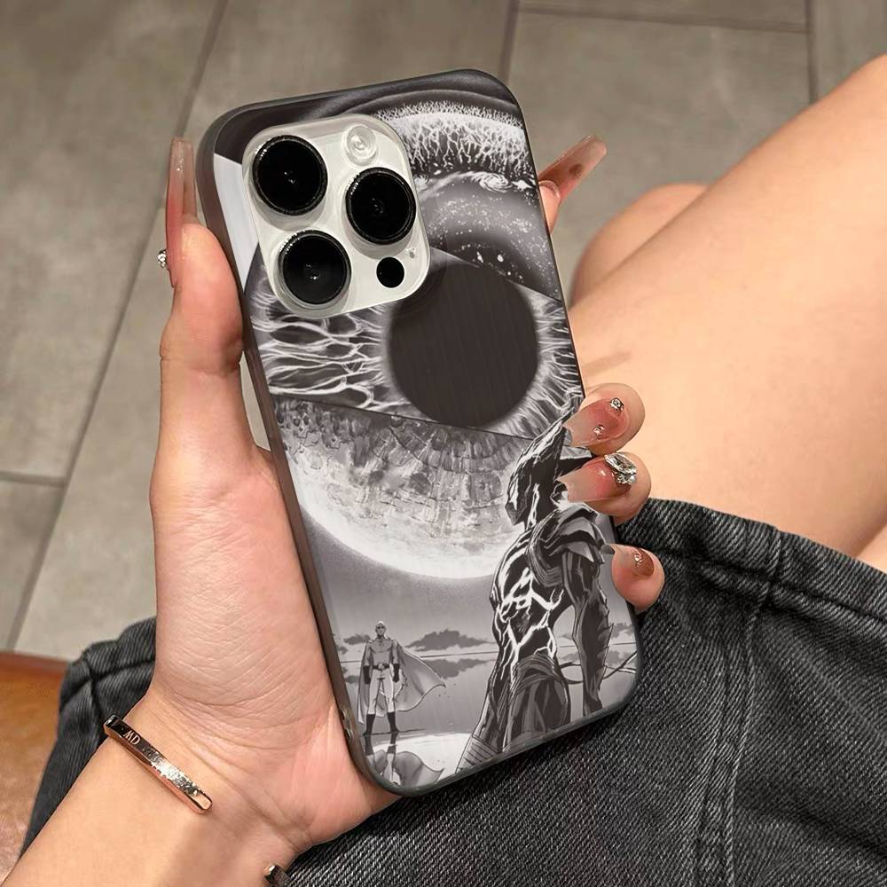 Superhero Anime One Punch Man For IPhone 17 16 15 14 Plus 13 12 11 Pro Max With Shockproof Protective Phone Cover