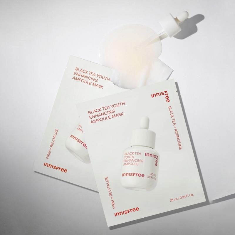 Innisfree Ампульная маска для придания молодости с черным чаем 28 мл (3 варианта) Косметика из Кореи