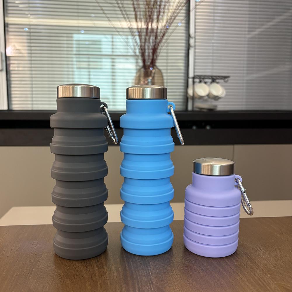 Platinum Large Capacity Outdoor Portable Silicone Folding Retractable Sports Water Bottle