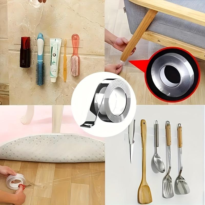 Heavy-Duty Waterproof Double-Sided Nano Tape - Super Sticky, Reusable & Multi-Purpose Adhesive - Ideal For Christmas Decorating & Crafting Strong Grip