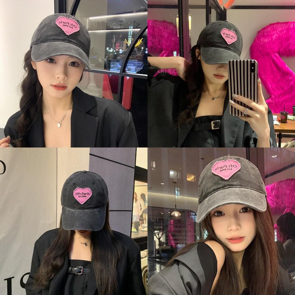 Милая бейсболка с нашивкой в виде сердца, регулируемая хлопковая шляпа от солнца для весны и лета