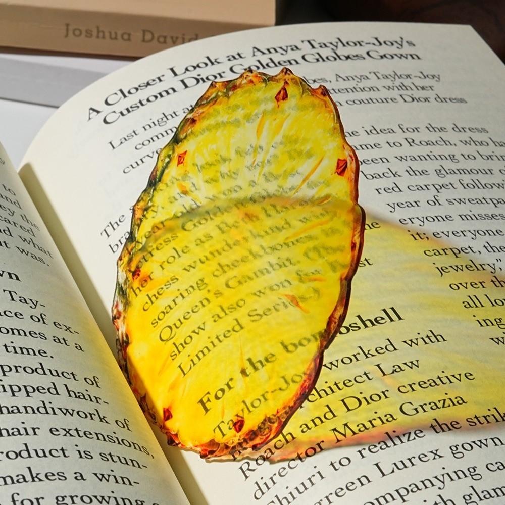Simulation Fruit Translucent Bookmark Refractive Color Fruit Bookmark Acrylic Bookmark Note Marker