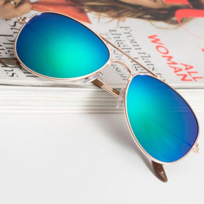 Детские очки, мужские очки, солнцезащитные очки ярких цветов, светоотражающие детские солнцезащитные очки, очки для родителей и детей, металлические солнцезащитные очки