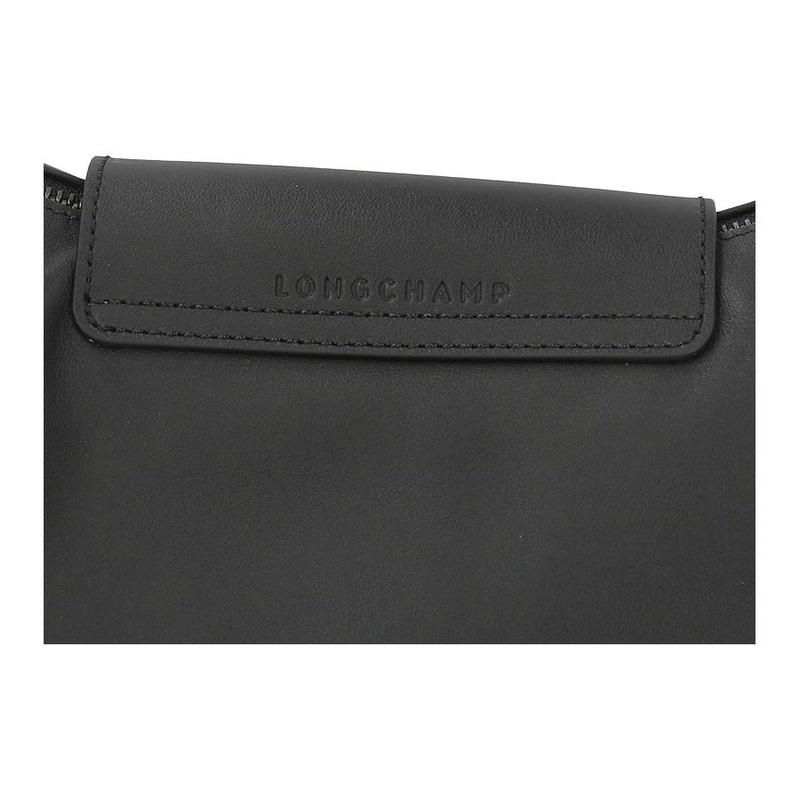 Longchamp Le Pliage Xtra темно-серебристая металлическая фурнитура застежка-молния кожаная сумка через плечо большого размера женская черная 10338987001