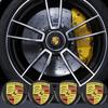 4 шт. 56 мм Для Panamera Macan Boxster Cayman Cayenne 911 718 Автомобильные колпачки ступицы колеса Значок Наклейка Логотип Аксессуары