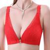 Thin Push-up Bra with Adjustable Shape for Large Breasts, Front-hook Bra for Women with Nice Back and Large Size