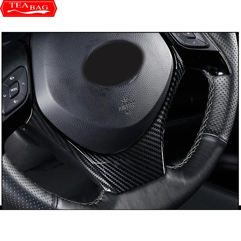 Car Styling Steering Wheel Decorative Cover ABS Frame Stickers Decorative Accessories For Toyota C-HR CHR C HR 2017-2020