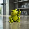 Creative Prank Toys Mini Monkey Figurine, Funny Resin Frog Statue with Middle Finger Gesture, Sarcastic Doll Gesture Humorous Ornament for