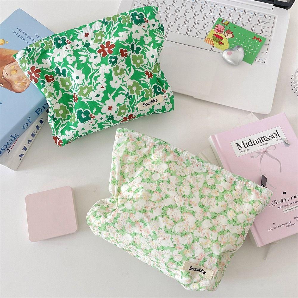 Large Capacity Skincare Products Pouch Floral Makeup Lipstick Storage Bag Cosmetic Bag  Travel