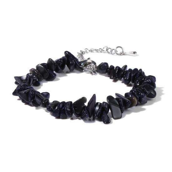 Women Bracelet Irregular Beads Decor Adjustable Length Non-fading Bracelet Wrist Jewelry Versatile