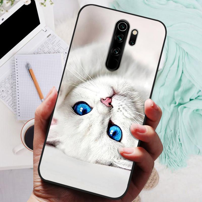 Чехол для телефона Xiaomi Redmi Note 8 Pro, силиконовый, милый, черный бампер, мягкий ТПУ, чехол-бампер для Redmi Note8 Pro 8Pro, задняя крышка, Fundas