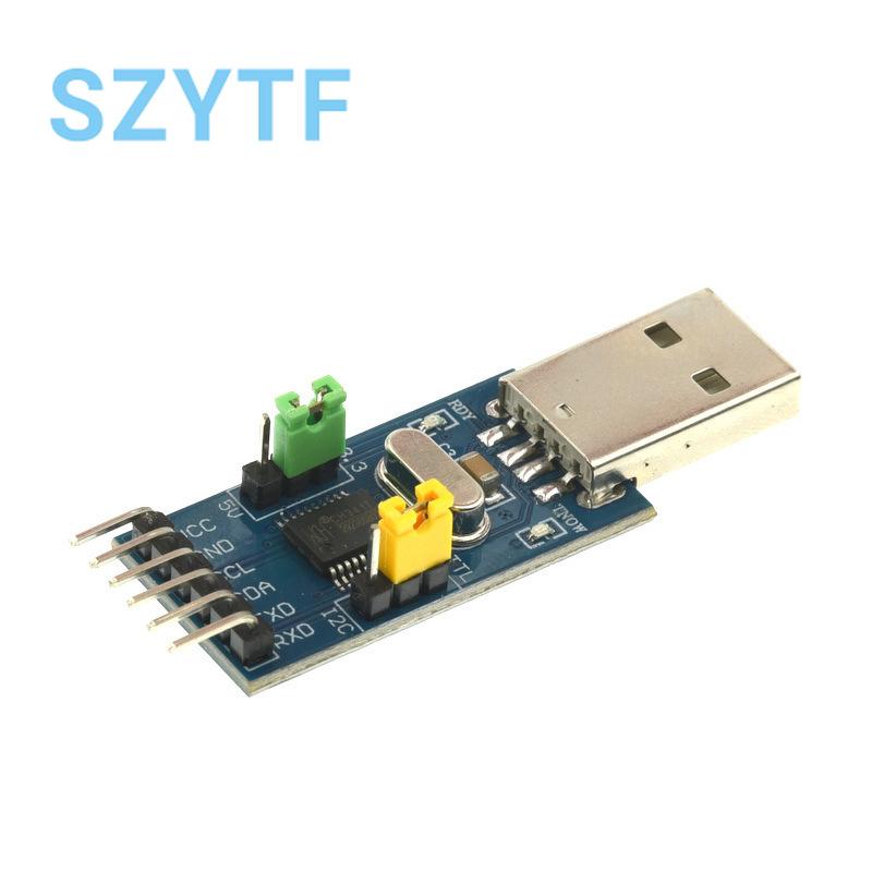 CH341T 2 in 1 Module 3.3V 5V USB To I2C IIC UART USB To TTL Single-chip Serial Port Downloader