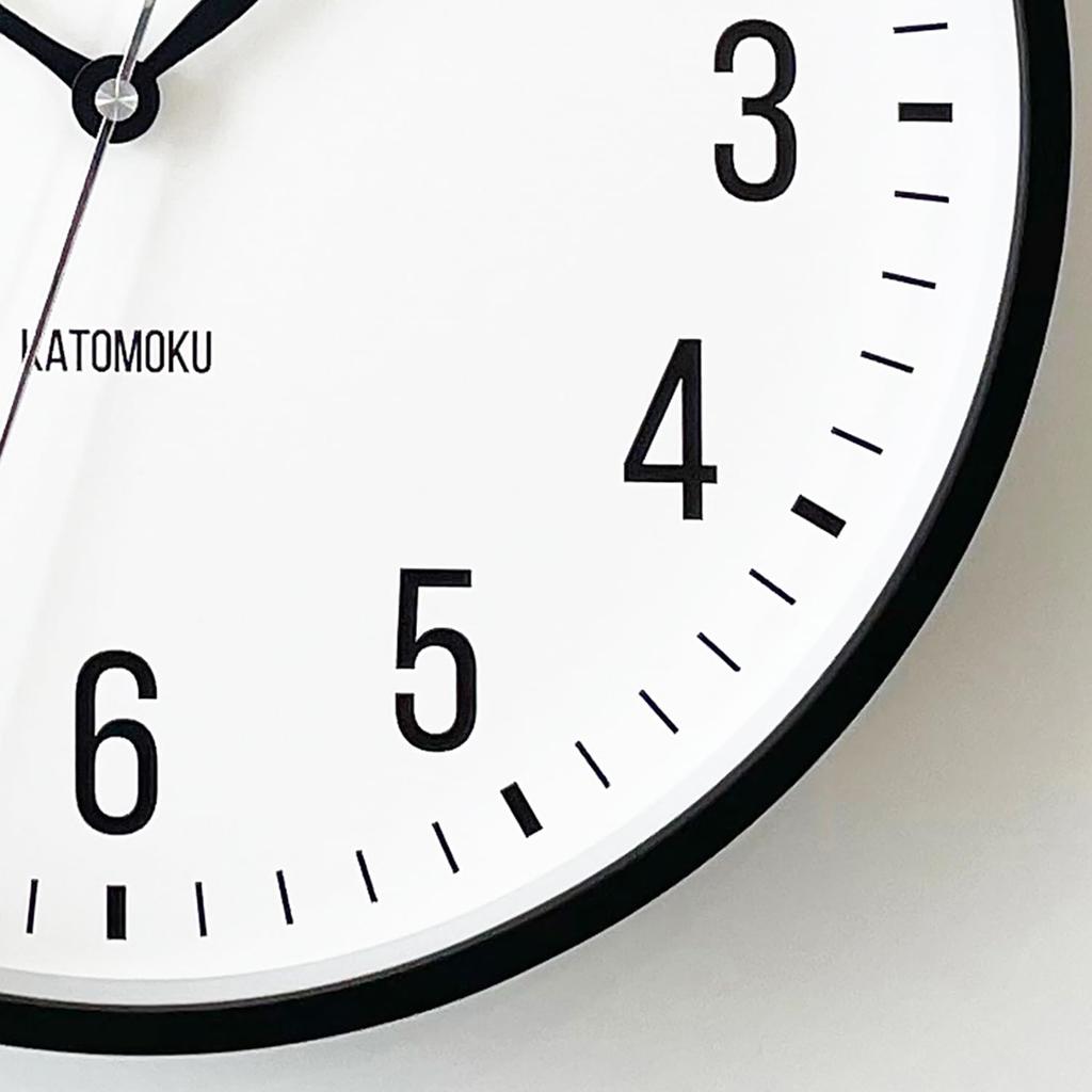 Часы KATOMOKU из фанеры 19, черные настенные часы с непрерывной секундной стрелкой, km-111BK 304 мм (Кварцевые часы)