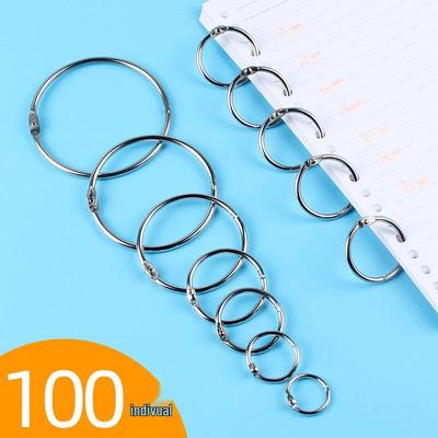 100 металлических колец для переплета на кольцах для альбомов, карточек и книг