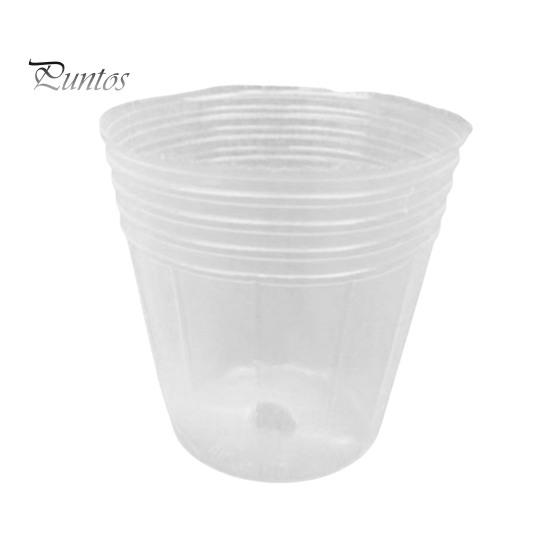 Пластиковый 10 шт./компл., прочный прозрачный стакан для выращивания растений, практичное дренажное отверстие, горшок для выращивания растений