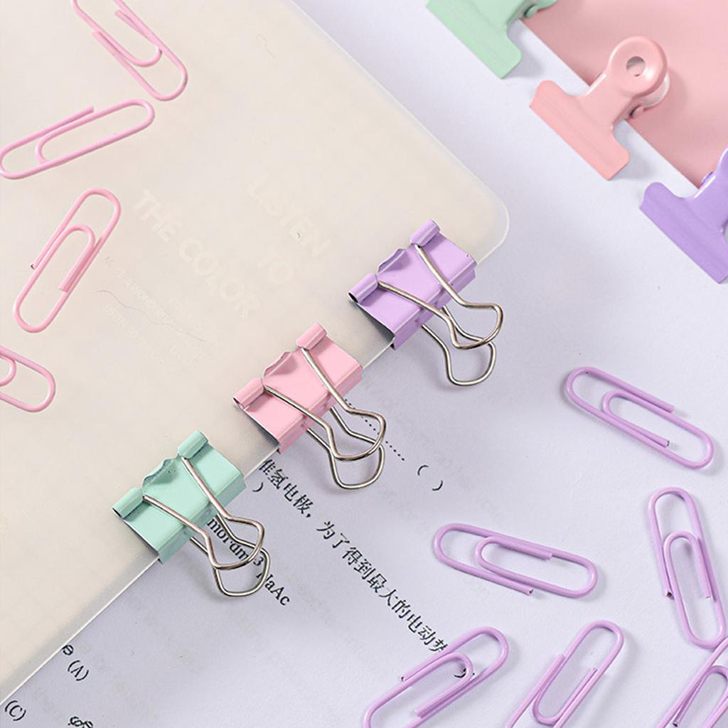 Набор скрепок Прочная упаковка Легкие Милые Портативные Многоцелевые Офисные скрепки Набор для семьи школы бизнеса Зеленый